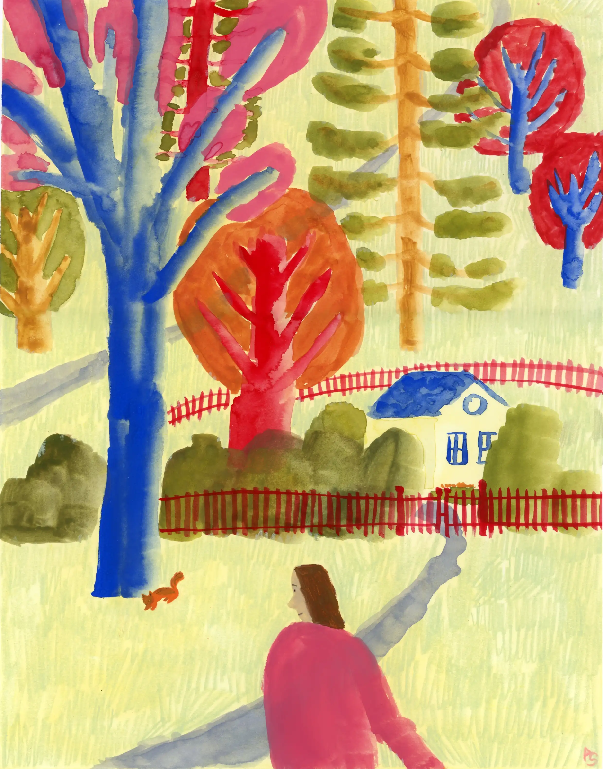 girl and squirell